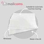 White C5+ Windowed (45mm x 90mm Window) Folding Inserting Machine Envelopes (162mm x 235mm)