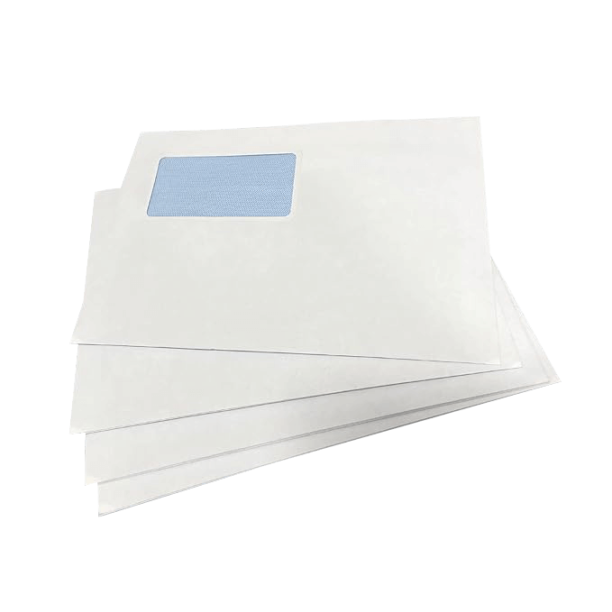 500 White C5+ High Windowed (45mm x 90mm Window) Pitney Bowes Folding Inserting Machine Envelopes (162mm x 235mm)