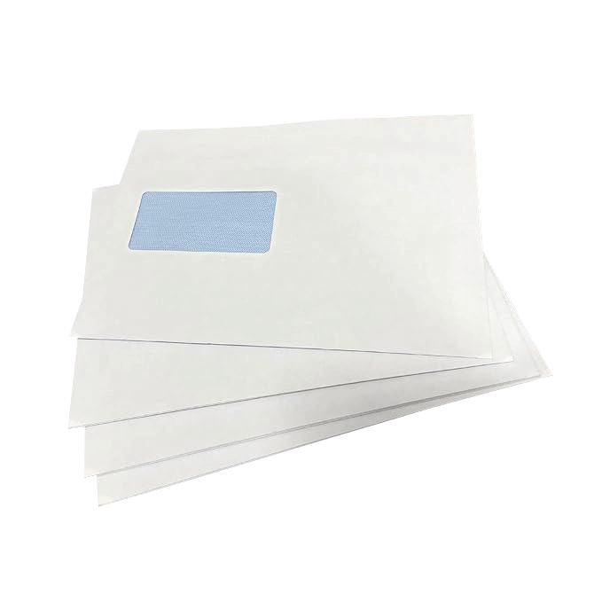 White C5 Gummed Plain Windowed (45mm x 90mm Window) Envelopes (162mm x 229mm)