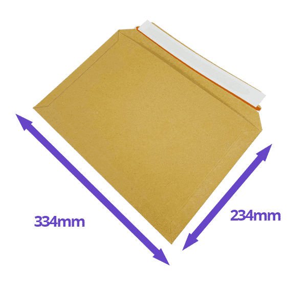 Cardboard Envelopes - Standard Solid Board - 234x334mm