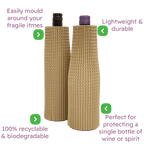 Single Bottle Corrugated Bottle Sleeve Kit – Includes Corrugated Bottle Sleeve & Brown Postal Boxes
