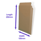 Corrugated Pocket Envelopes - 250x150mm