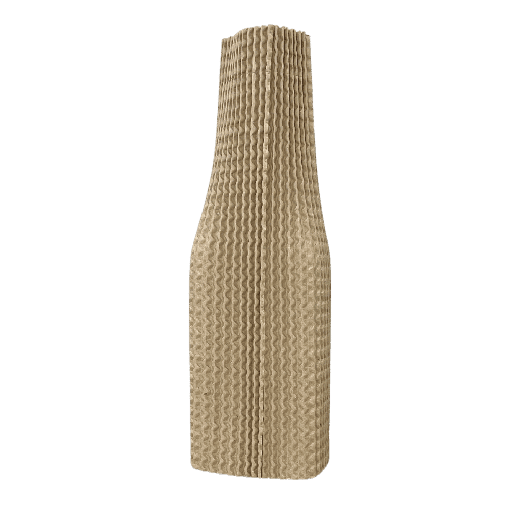 Brown Corrugated Bottle Sleeves - 300x75mm