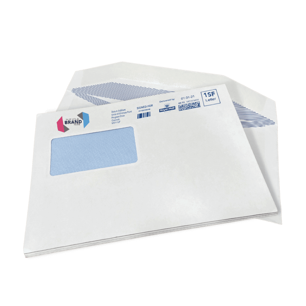 Custom Franking Logo for C5+ High Windowed Folding Inserting Machine Envelopes (162mm x 235mm) - Box of 500