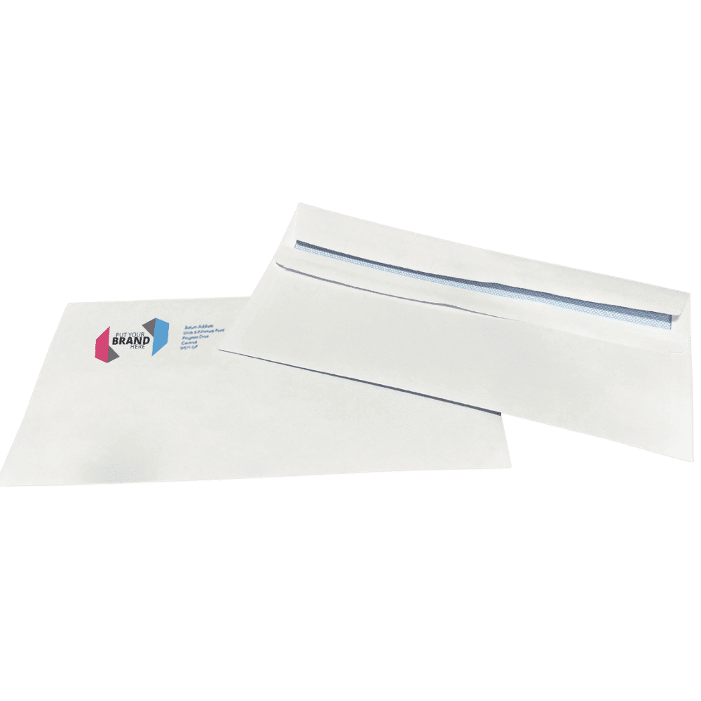 Custom Franking Logo for DL Non-Windowed Self Seal Envelopes (110mm x 220mm) - Box of 1000