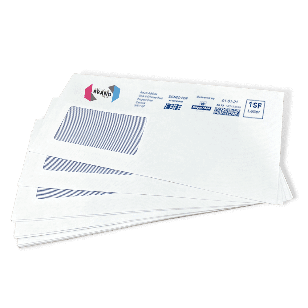 Custom Franking Logo for DL+ Windowed Folding Inserting Machine Envelopes (114mm x 235mm) - Box of 1000