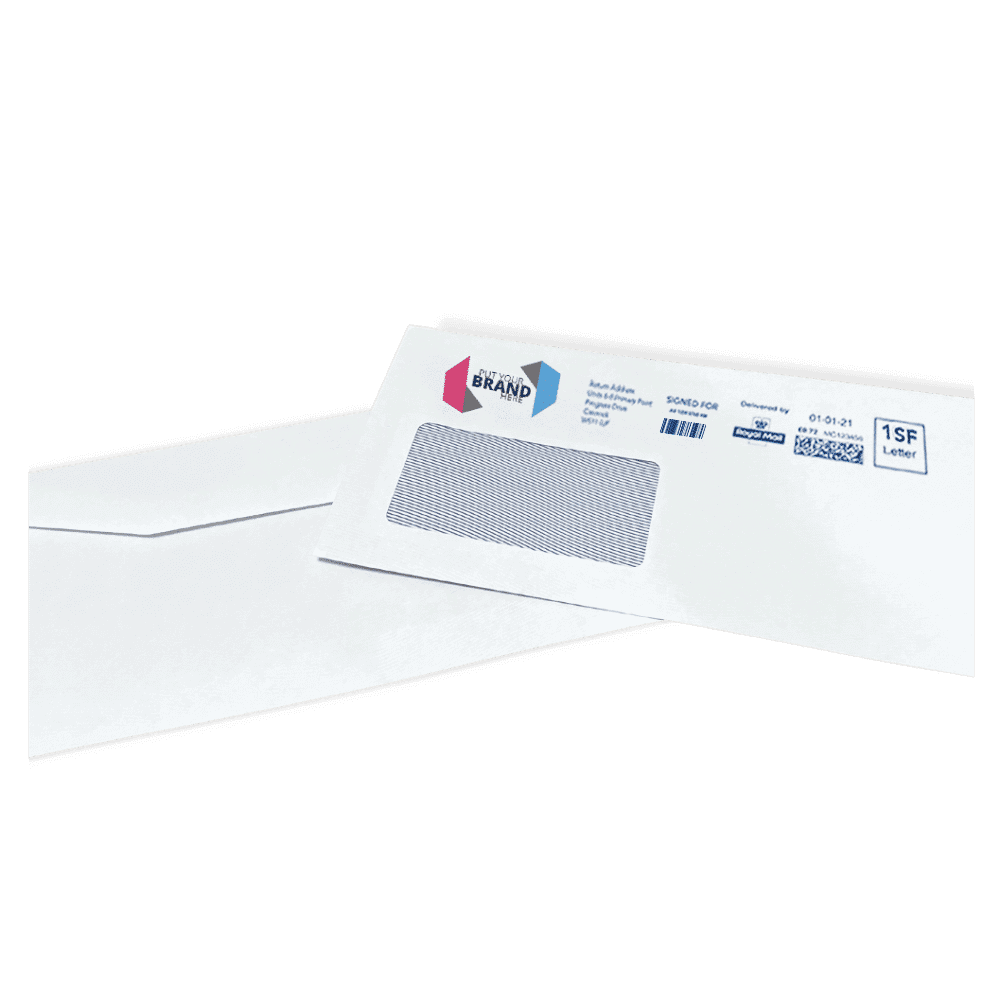 Custom Franking Logo for DL+ Windowed Folding Inserting Machine Envelopes (114mm x 235mm) - Box of 1000