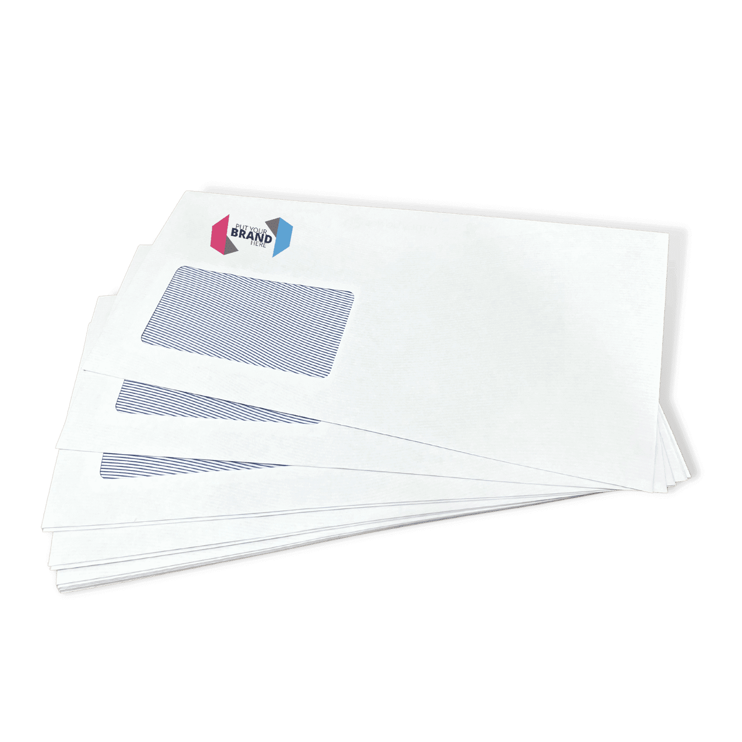 Custom Franking Logo for DL Windowed Self Seal Envelopes (110mm x 220mm) - Box of 1000