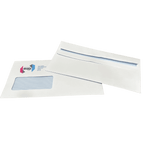 Custom Franking Logo for DL Windowed Self Seal Envelopes (110mm x 220mm) - Box of 1000