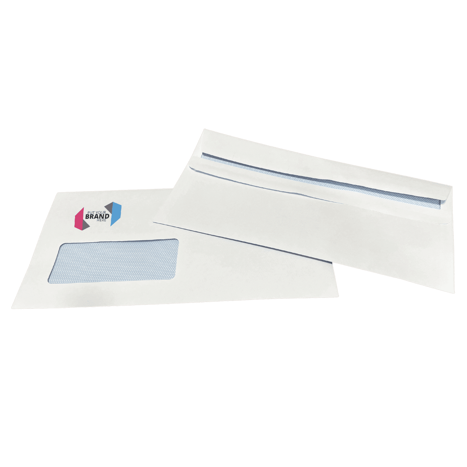 Custom Franking Logo for DL Windowed Self Seal Envelopes (110mm x 220mm) - Box of 1000