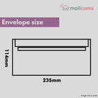 White DL+ (Non Window) Folding Inserting Machine Envelopes (114mm x 235mm)