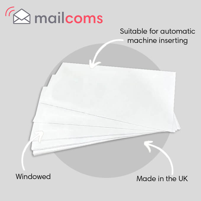 White DL+ (Non Window) FP Mailing Folding Inserting Machine Envelopes (114mm x 235mm)