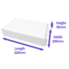 White FlexHold™ Boxes - 320x220x55mm