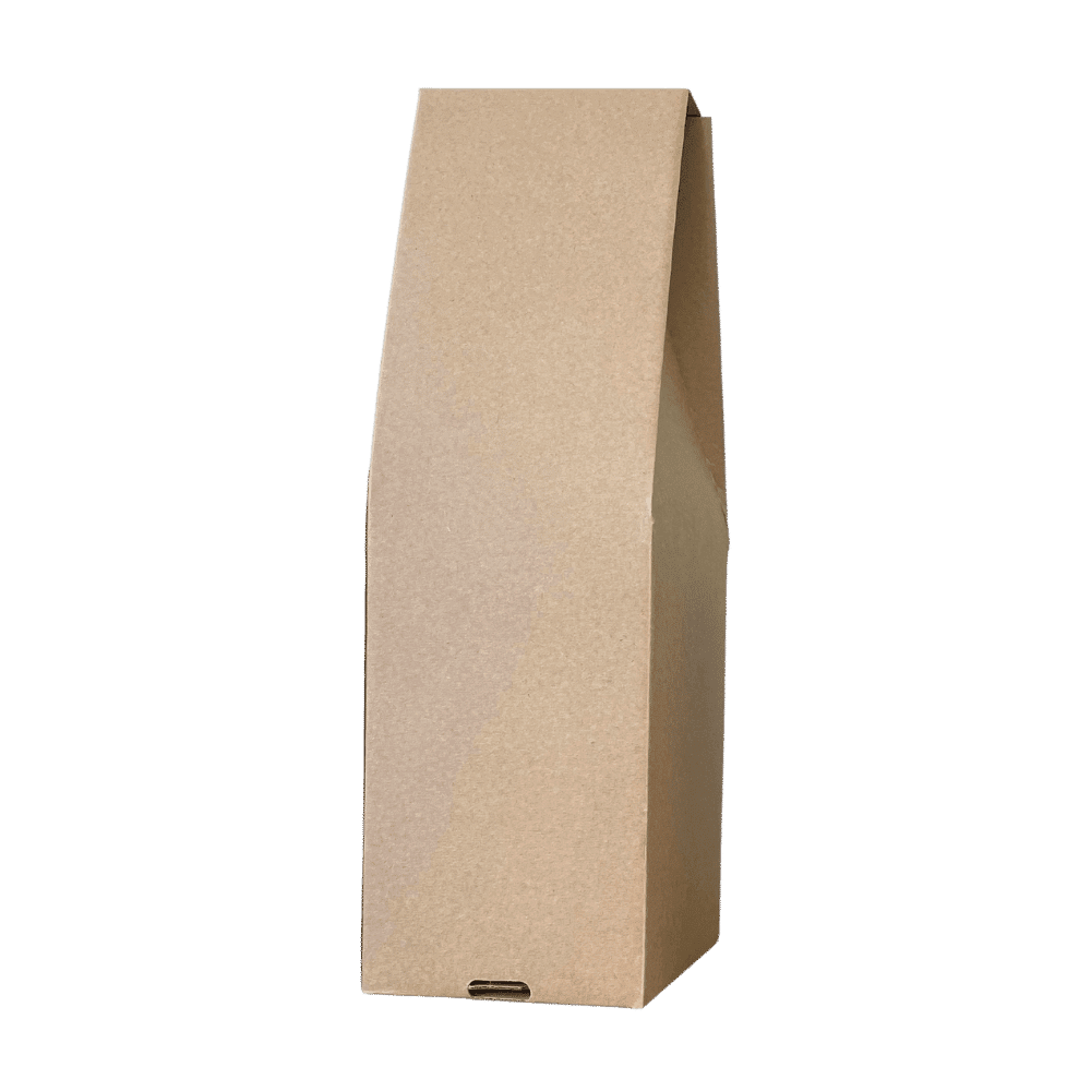 Single Bottle Brown Pinch Top Box - 120x120x395mm