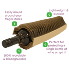 Single Bottle Flexi-Hex Bottle Sleeve Kit – Includes Flexi-Hex Bottle Sleeve & Brown Postal Boxes