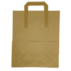 Large Brown Tape Handle Paper Carrier Bags - 254x140x295mm