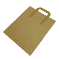 Medium Brown Tape Handle Paper Carrier Bags - 218x120x270mm