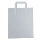 Large White Tape Handle Paper Carrier Bags - 254x140x295mm