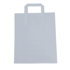 Large White Tape Handle Paper Carrier Bags - 254x140x295mm