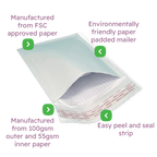 Paper Padded Envelopes / Mailers - 100x165mm