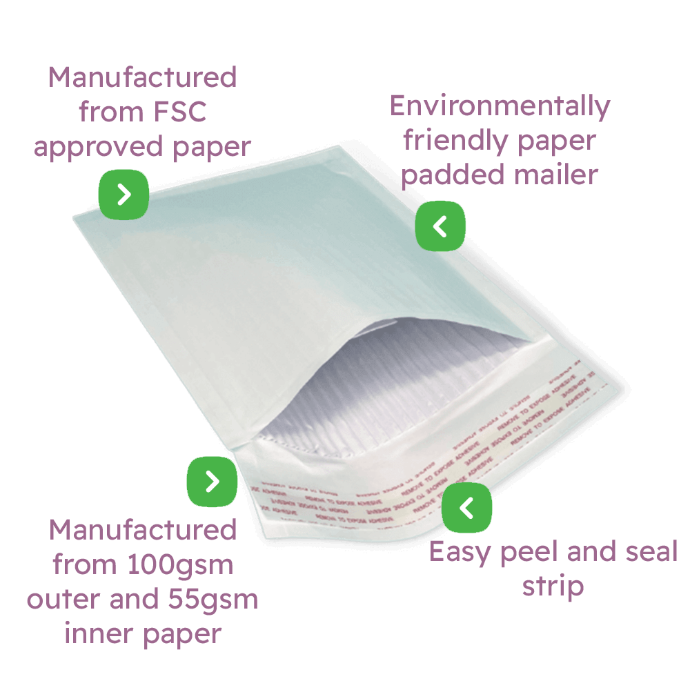 Paper Padded Envelopes / Mailers - 150x215mm