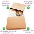 Large Picture Frame Box - 700x90x500 to 800mm - Packs Of 1, 5 & 10 Boxes