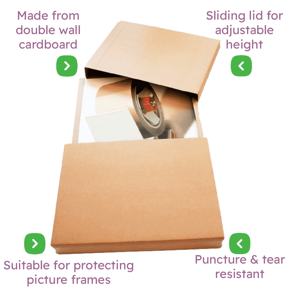 Extra Large Picture Frame Box - 800x90x600 to 1000mm - Packs Of 1, 5 & 10 Boxes