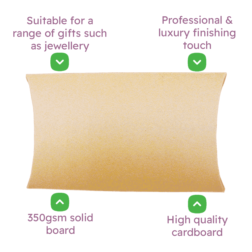 Brown C6 Pillow Boxes - 162x114x35mm