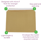 Capacity Book Mailers - Premium Corrugated - 249x352mm