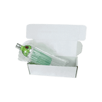 Single Bottle Air Packaging Kit - Includes Air Cushioning Bags, White Postal Boxes & Hand Pump