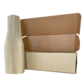 Single Bottle Corrugated Bottle Sleeve Kit – Includes Corrugated Bottle Sleeve & Brown Postal Boxes