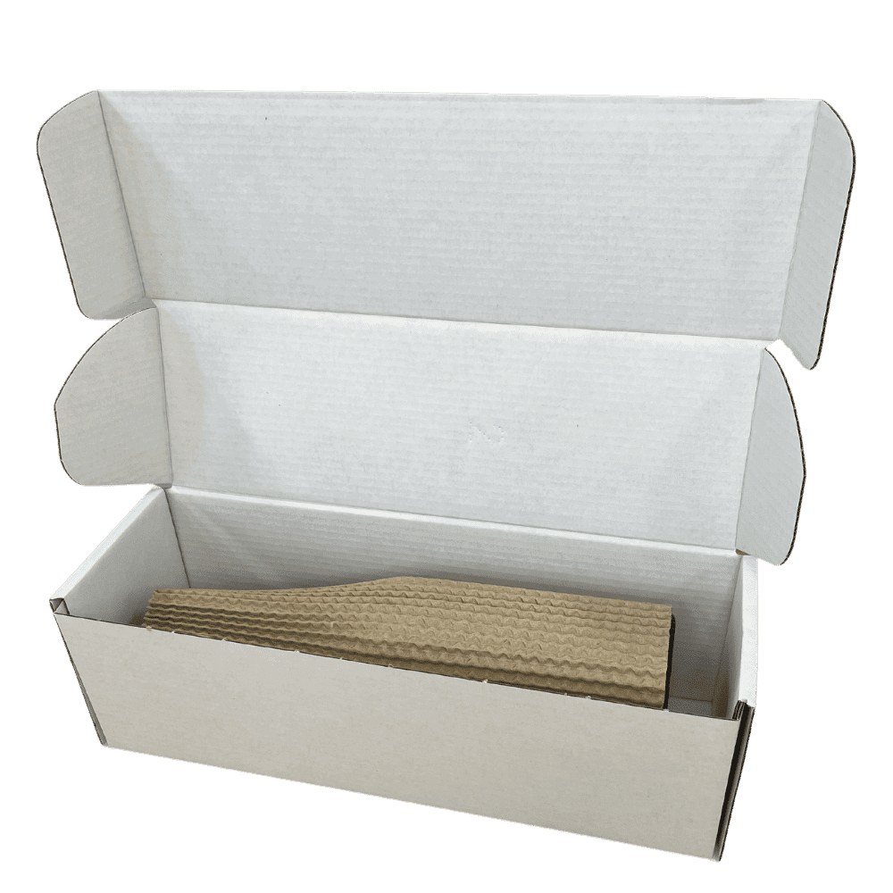 Single Bottle Corrugated Bottle Sleeve Kit – Includes Corrugated Bottle Sleeve & White Postal Boxes