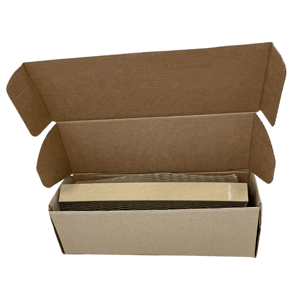 Single Bottle Flexi-Hex Bottle Sleeve Kit – Includes Flexi-Hex Bottle Sleeve & Brown Postal Boxes