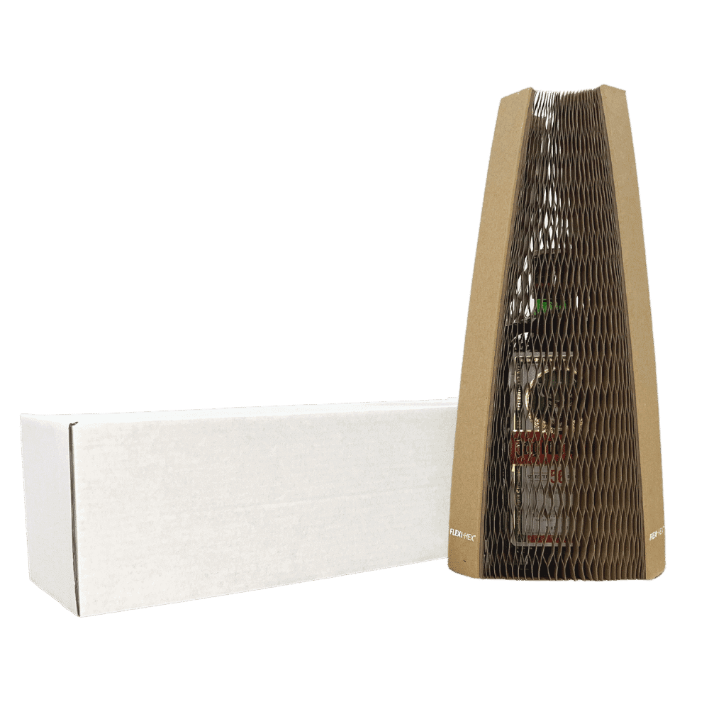 Single Bottle Flexi-Hex Bottle Sleeve Kit – Includes Flexi-Hex Bottle Sleeve & White Postal Boxes