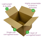 Single Wall Cardboard Boxes - 305x229x229mm