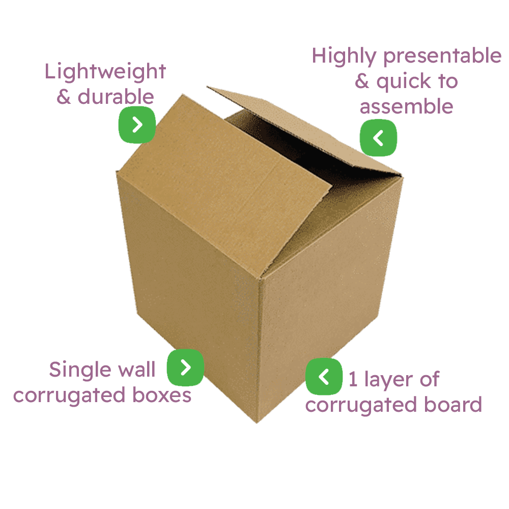 Single Wall Cardboard Boxes - 305x305x305mm