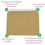 Capacity Book Mailers - Standard Solid Board - 249x352mm