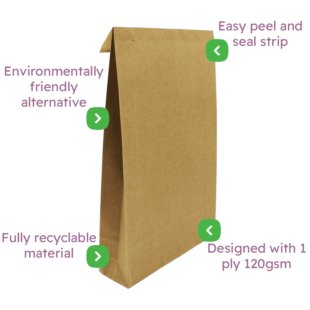 Brown Standard Duty (1 ply) Paper Mailing Bags - 190x60x300mm