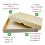 Brown A5 Telescopic Boxes - 214x151x45mm