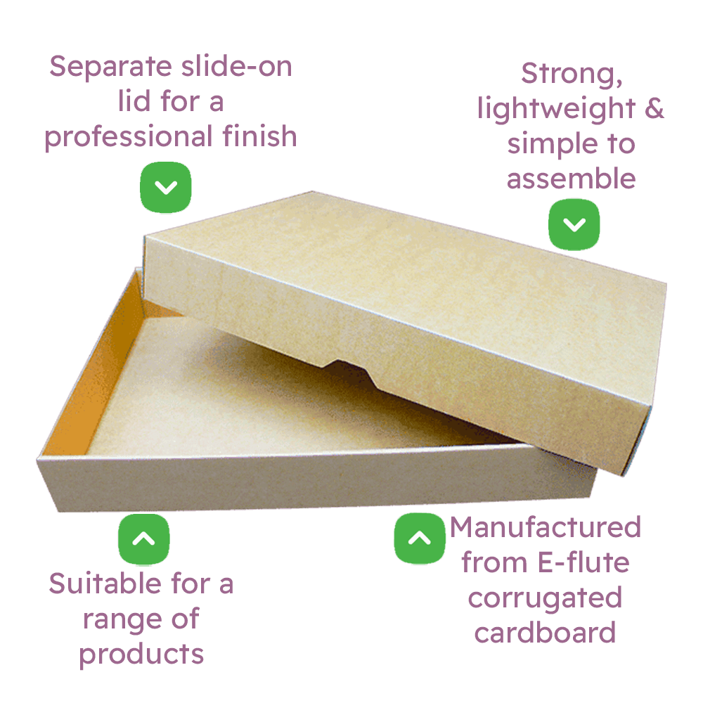 Brown A4 Telescopic Boxes - 301x213x45mm