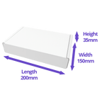 White FlexHold™ Boxes - 200x150x35mm