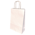 White Kraft Premium Twist Handle Paper Carrier Bags - 220x100x330mm