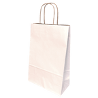 White Kraft Premium Twist Handle Paper Carrier Bags - 220x100x330mm