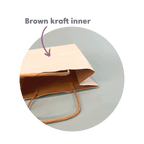 White Kraft Premium Twist Handle Paper Carrier Bags - 220x100x330mm