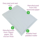 AirPro Bubble Lined Envelopes - Size G/7 - 230x340mm - Available In White
