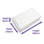 White PiP Small Parcel Postal Box - 340x210x50mm