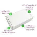 White PiP Small Parcel Postal Box - 340x210x50mm