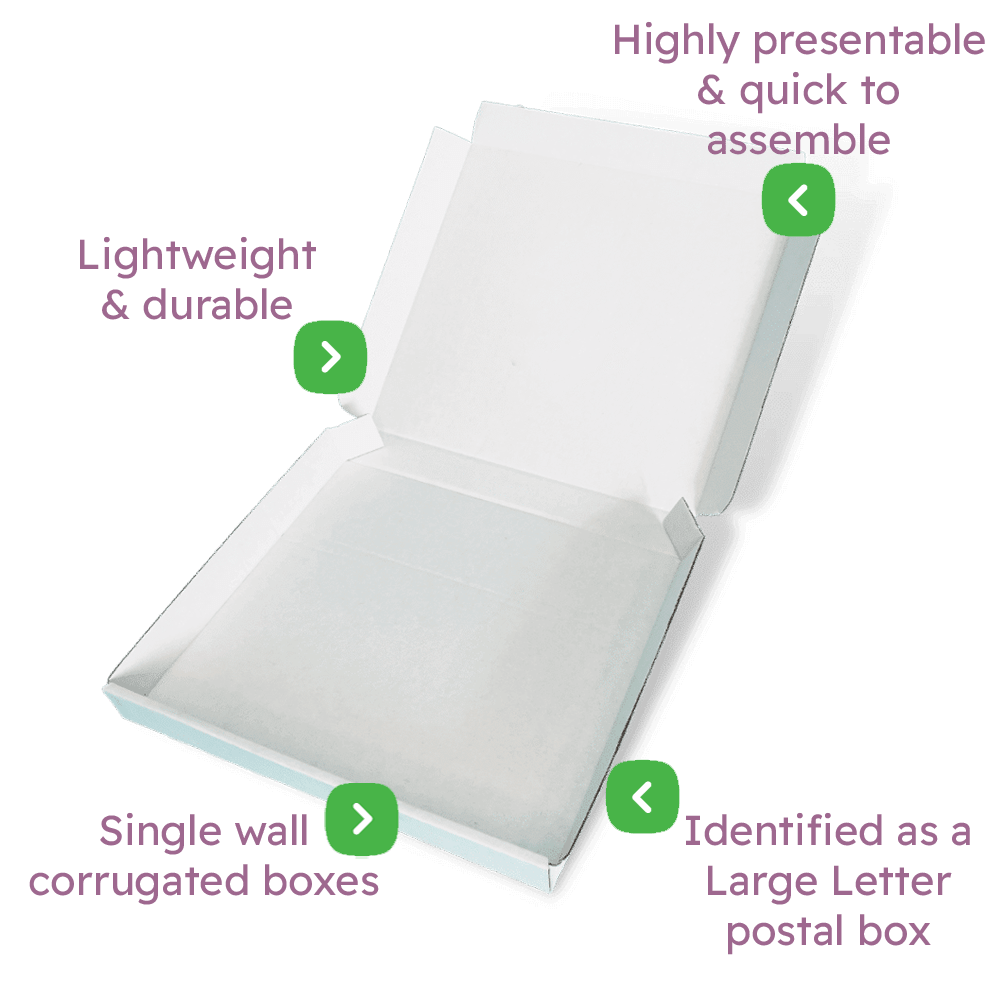 White PiP Large Letter Postal Box - 175x165x22mm