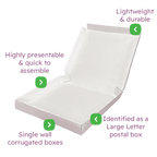 White PiP Large Letter Postal Box - 220x206x22mm