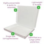 White PiP Large Letter Postal Box - 330x220x23mm